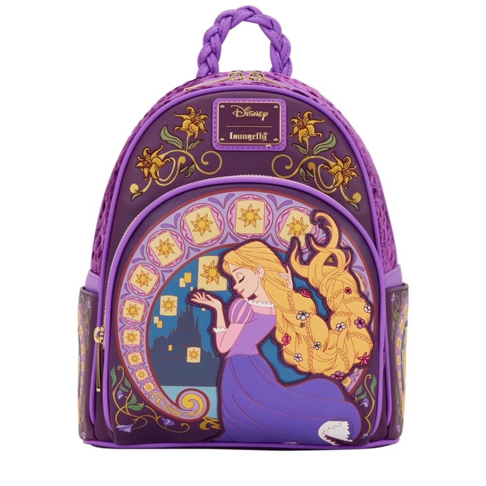 Loungefly Exclusive Disney Tangled Rapunzel Lanterns Quilted Mini Backpack NWT